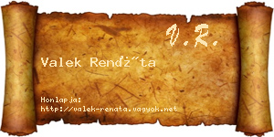 Valek Renáta névjegykártya